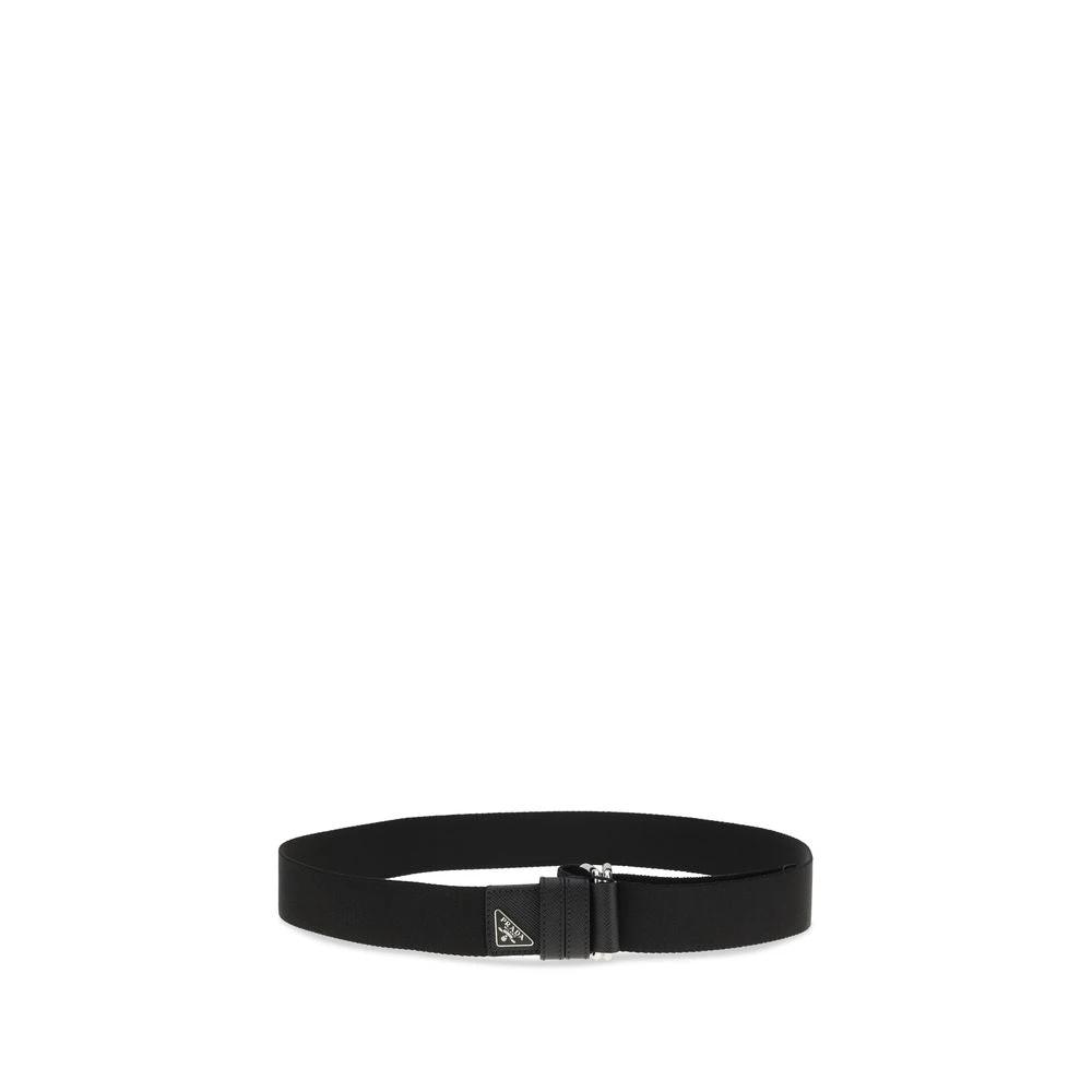 Ceinture Prada en nylon noir, modèle standard
