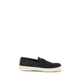 Mocassins Prada Bos Taurus en cuir de veau bleu