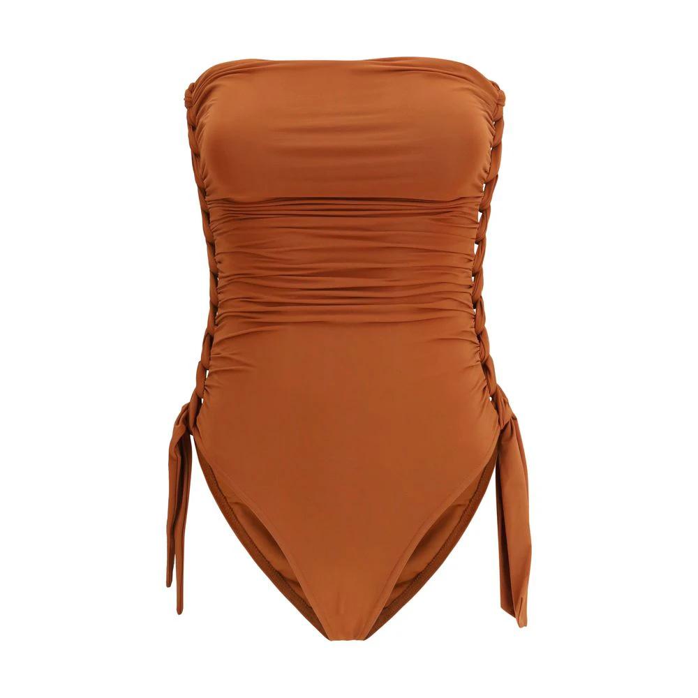 Maillot de bain une pièce Zimmermann en polyester marron