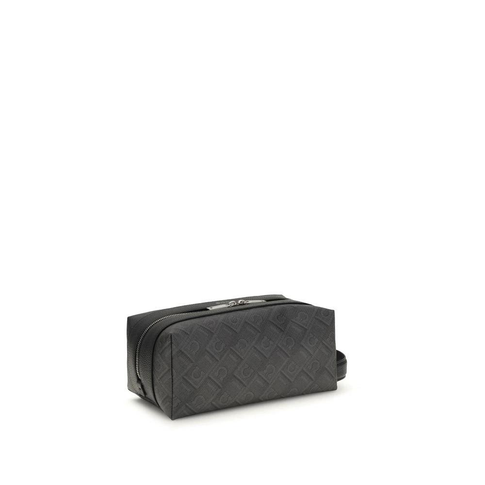 Ferragamo Black Calf Leather Bos Taurus Handbag Ferragamo