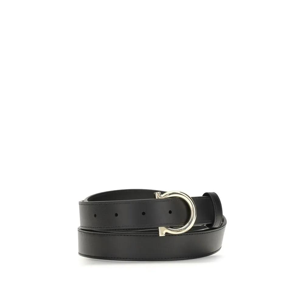 Ceinture Ferragamo Bos Taurus Regular en cuir de veau noir
