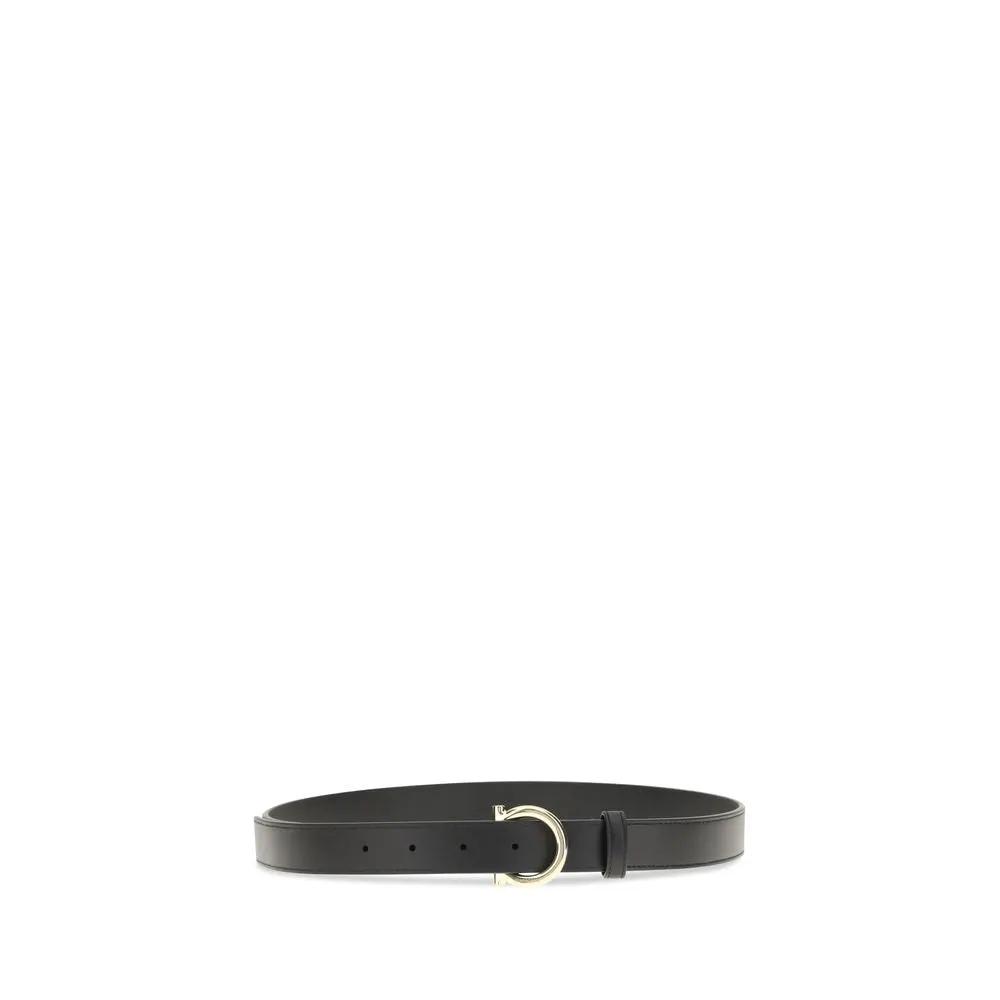 Ceinture Ferragamo Bos Taurus Regular en cuir de veau noir