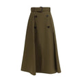 Jupe midi bicolore en coton Burberry