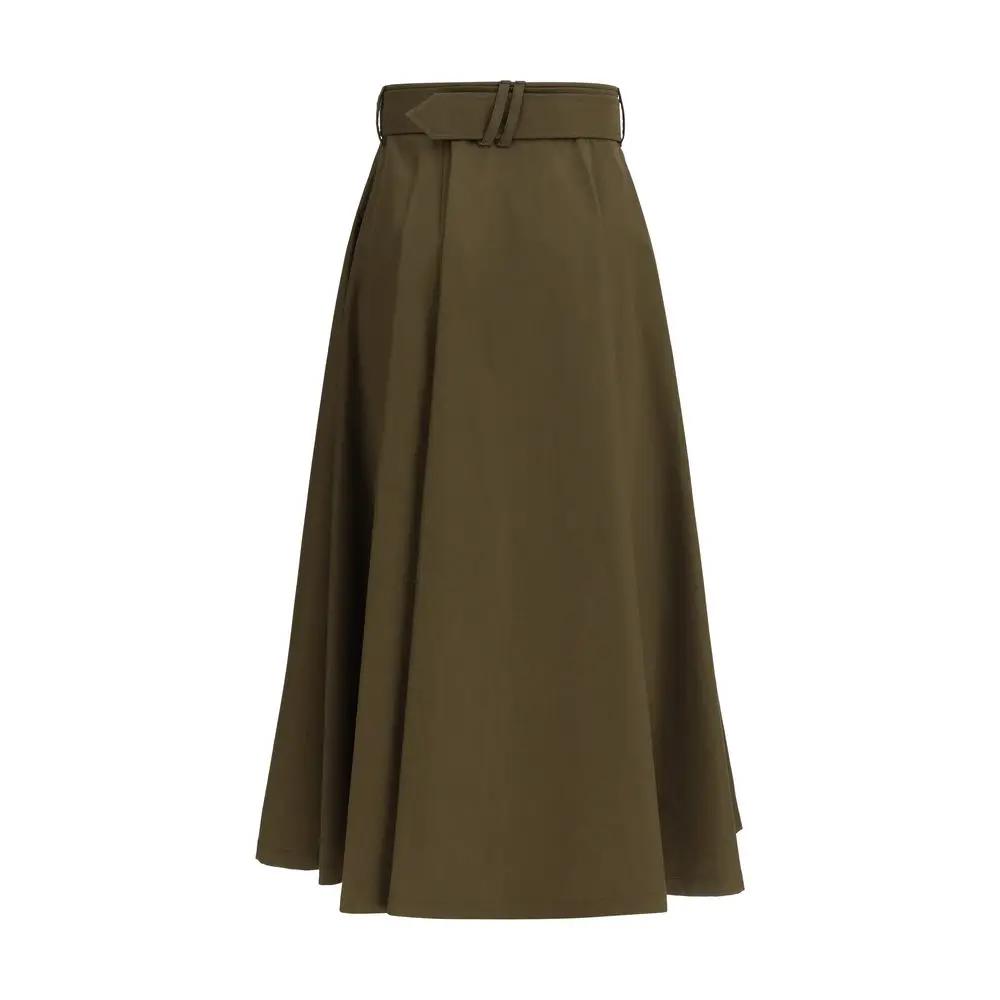 Jupe midi bicolore en coton Burberry