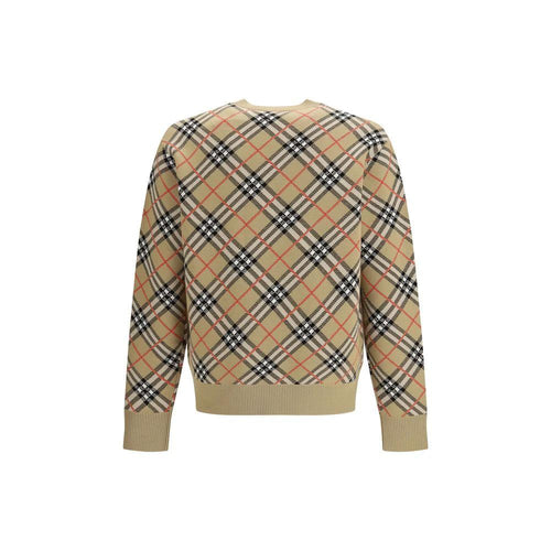 Sweat-shirt en coton beige Burberry