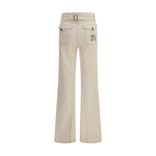 Jean bootcut en coton beige Burberry