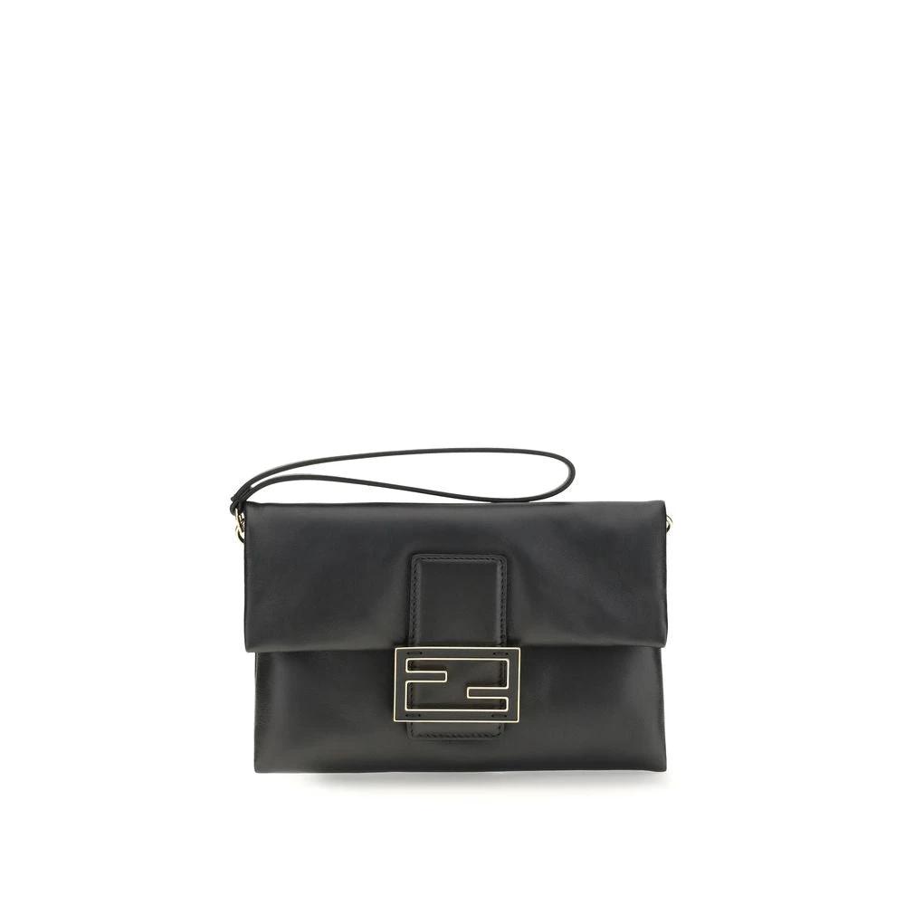 Sac bandoulière Fendi Bos Taurus en cuir de veau noir
