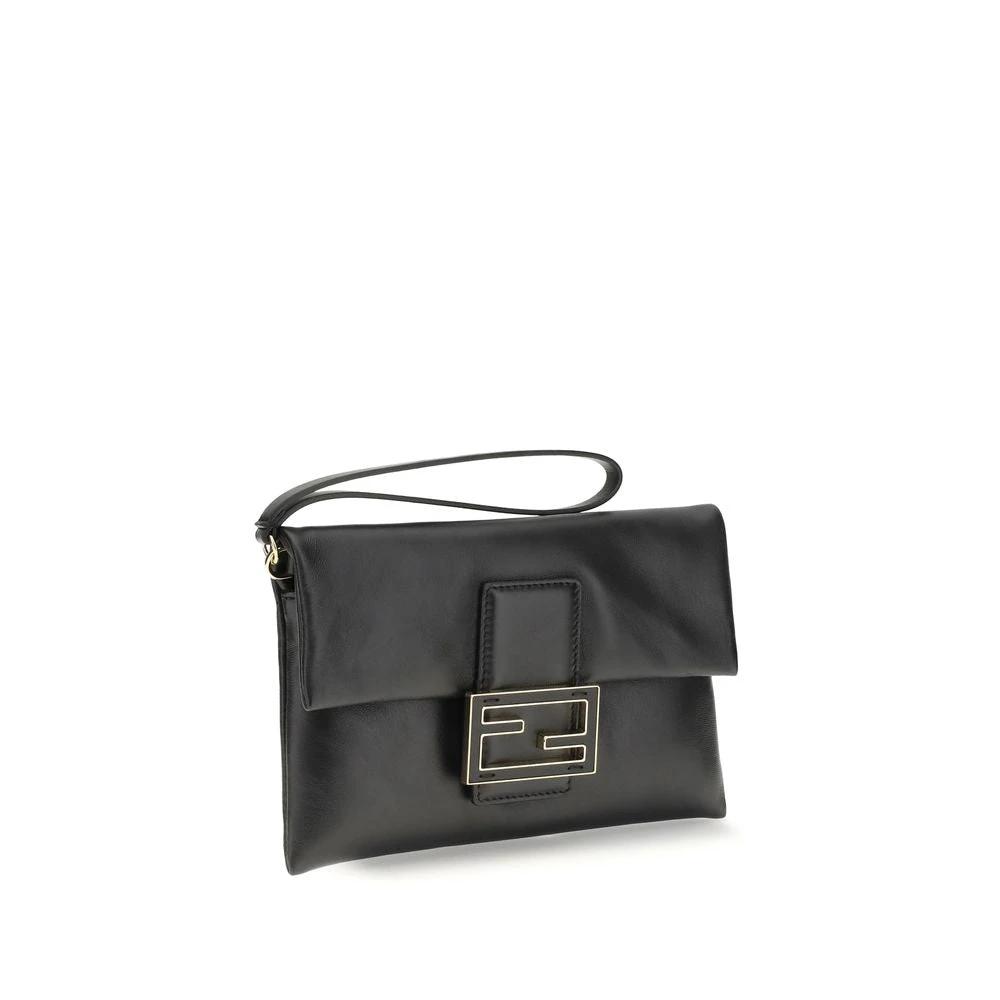 Sac bandoulière Fendi Bos Taurus en cuir de veau noir
