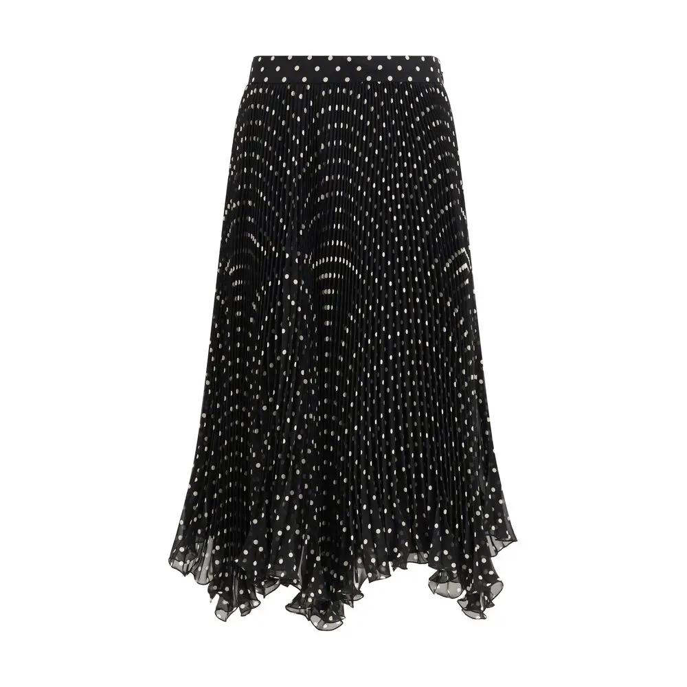 Valentino Black Silk Skirt