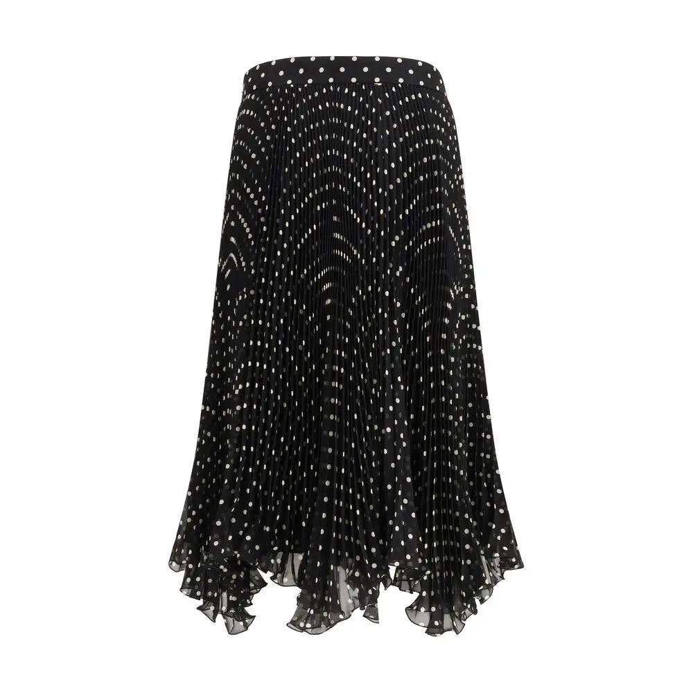 Valentino Black Silk Skirt