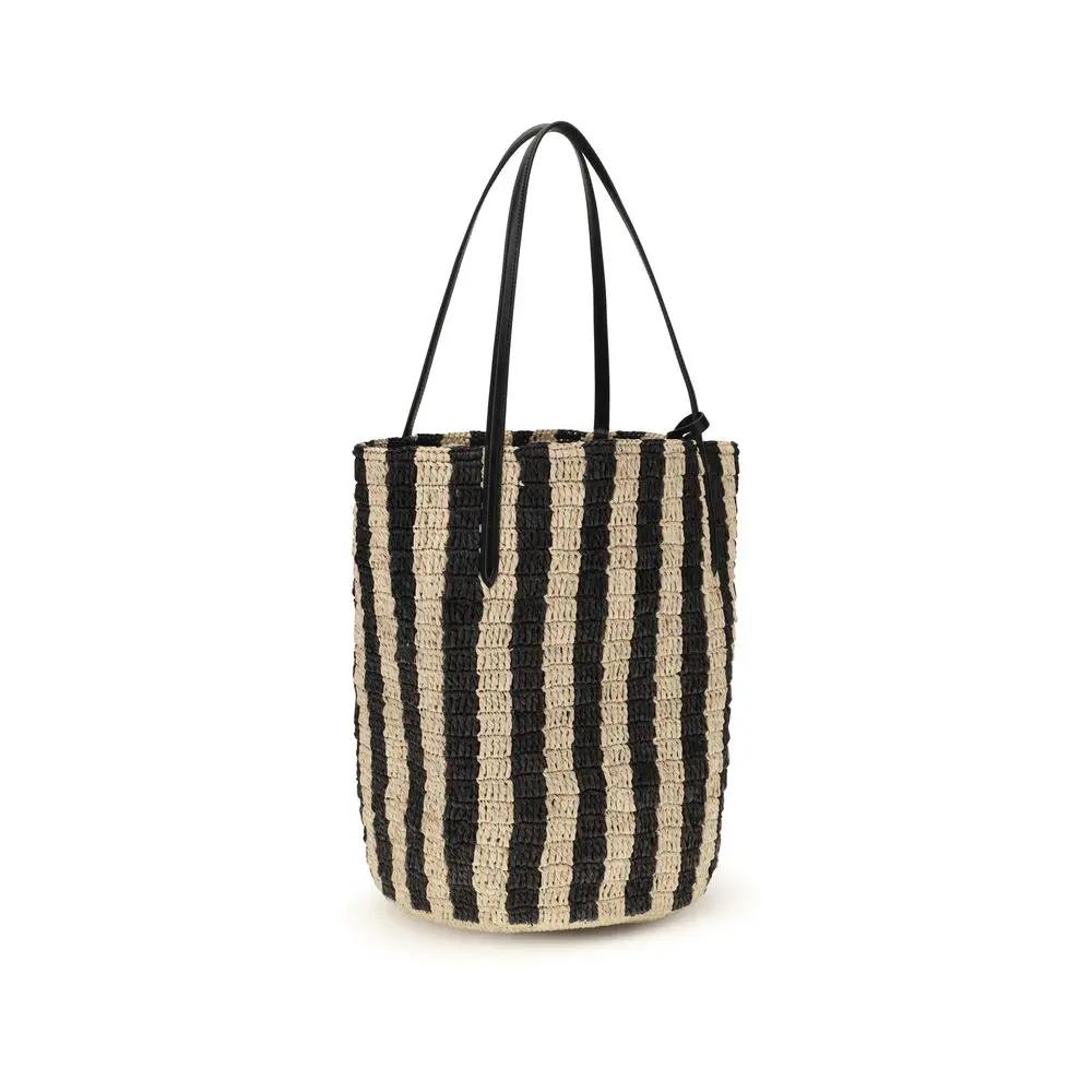 Sac à dos en raphia noir Valentino Garavani
