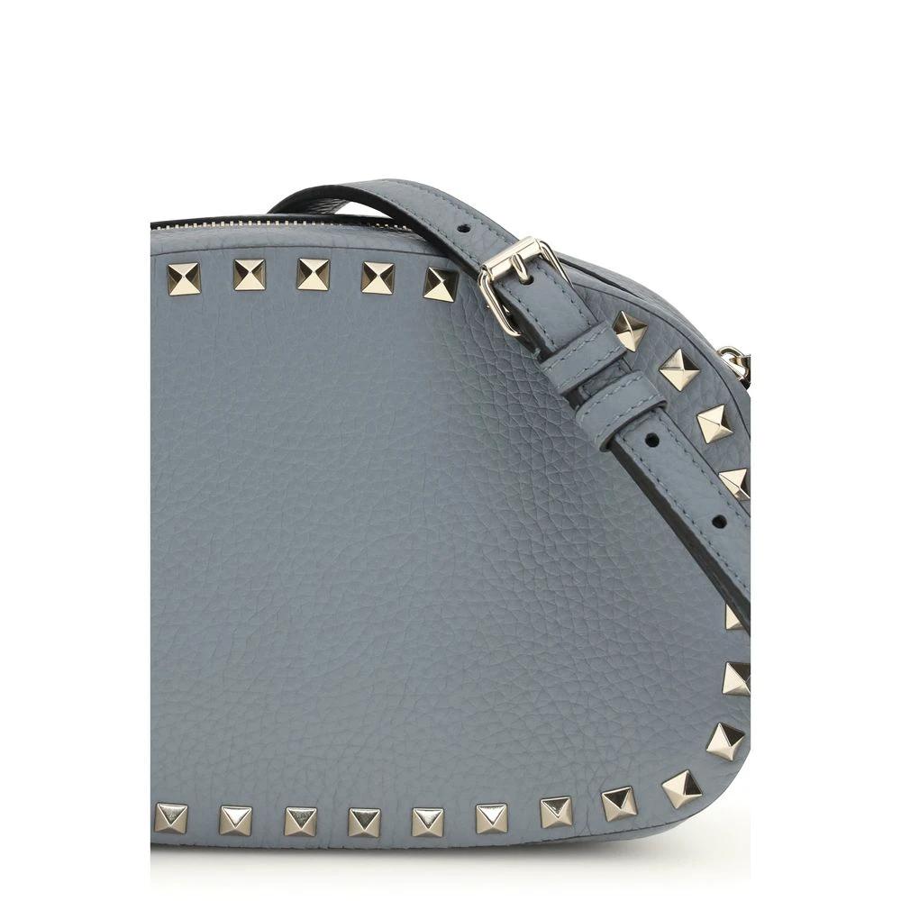Valentino Garavani Blue Calf Leather Bos Taurus Shoulder Bag Valentino Garavani