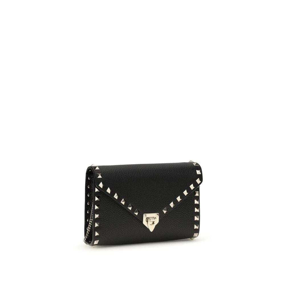 Valentino Garavani Black Calf Leather Bos Taurus Wallet Valentino Garavani