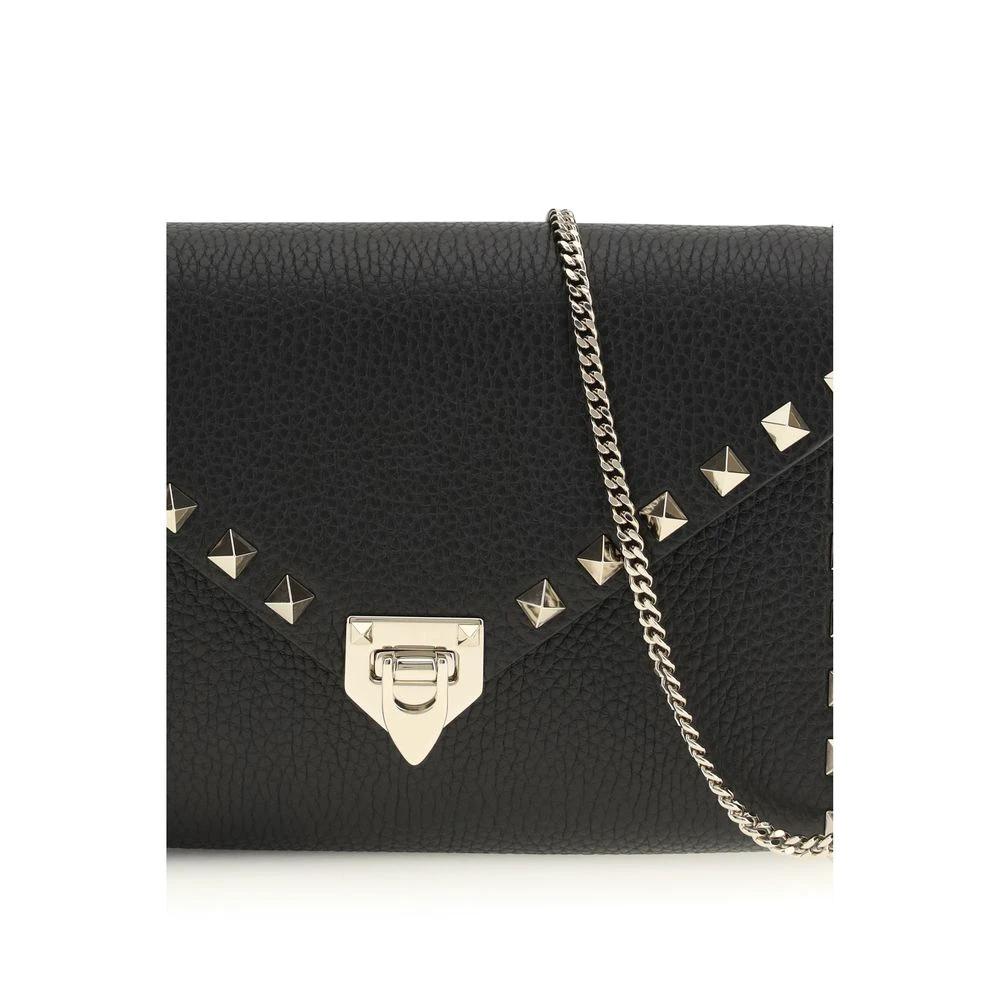 Valentino Garavani Black Calf Leather Bos Taurus Wallet Valentino Garavani
