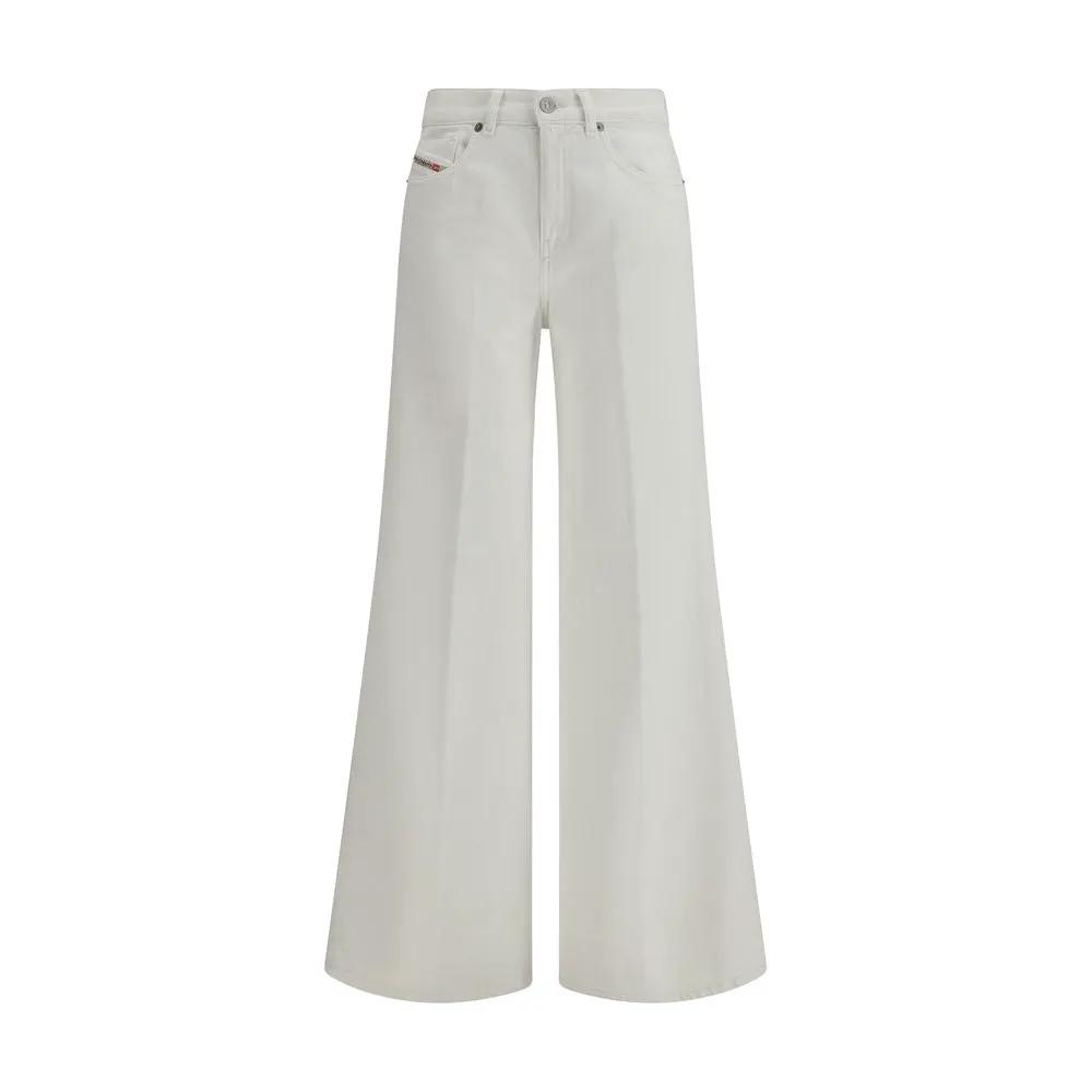 Jean évasé en coton blanc Diesel