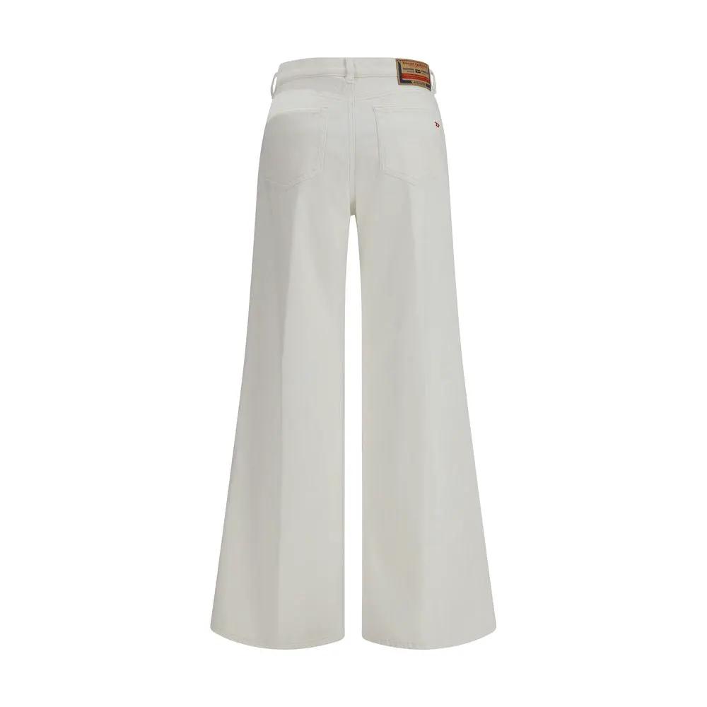 Jean évasé en coton blanc Diesel
