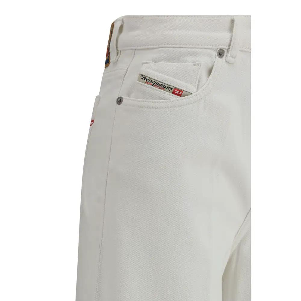 Jean évasé en coton blanc Diesel