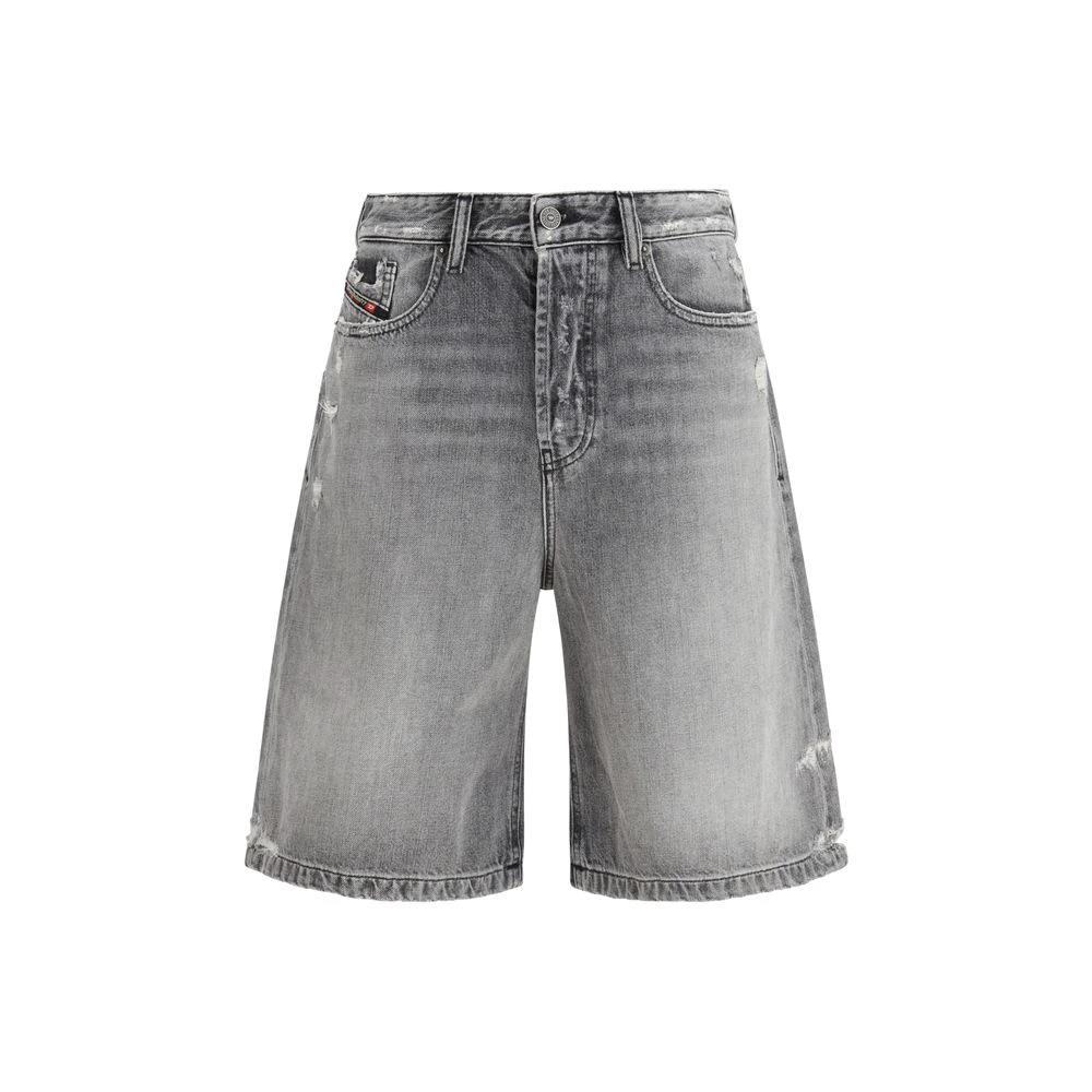 Diesel Gray Cotton Bermuda Shorts Diesel
