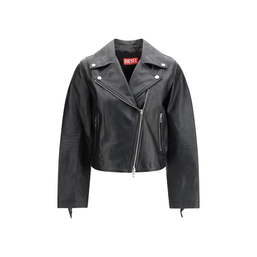 Veste en cuir noir Diesel