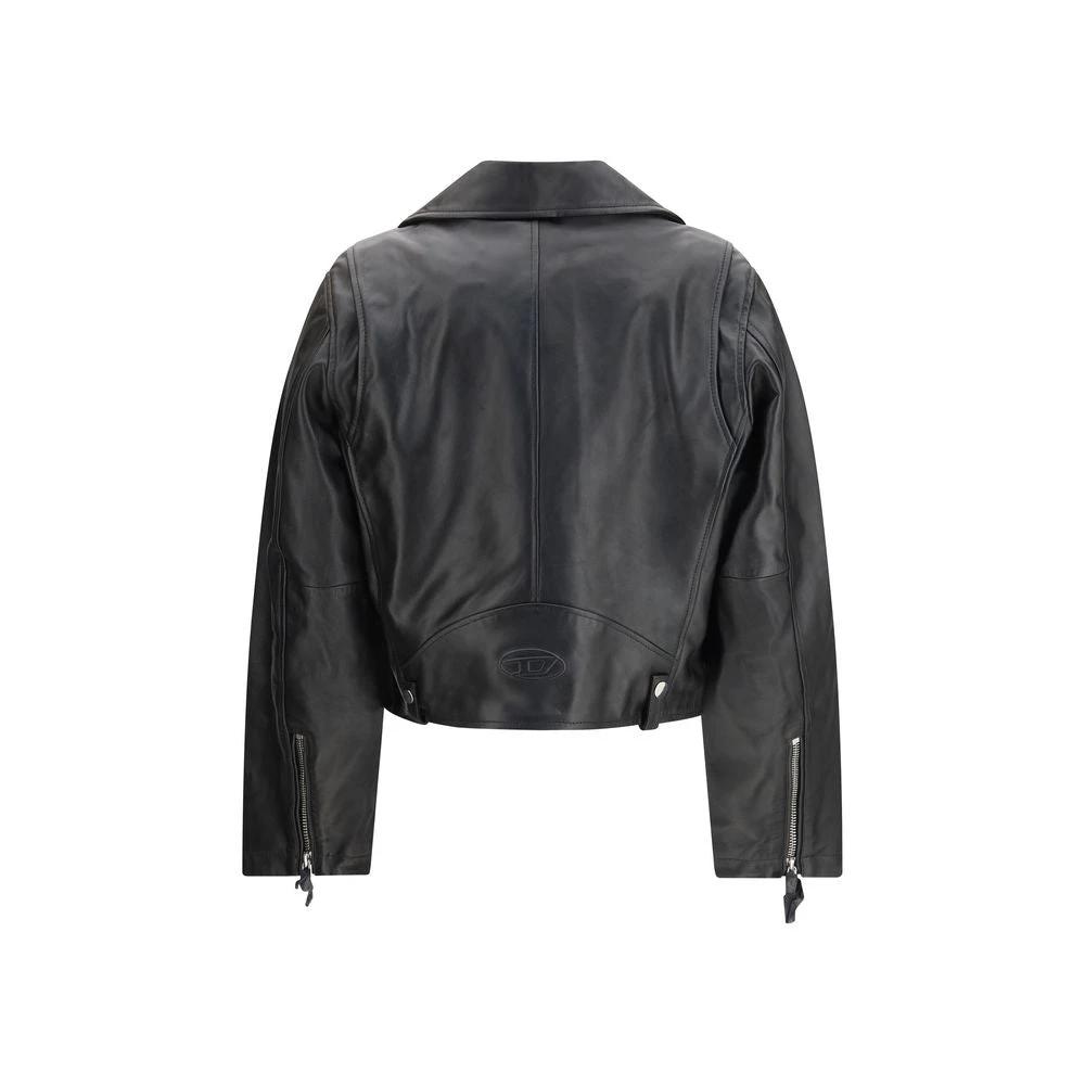 Veste en cuir noir Diesel