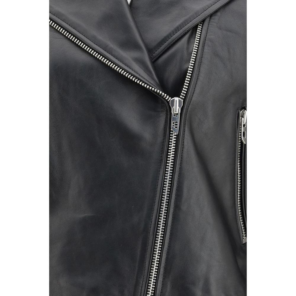 Veste en cuir noir Diesel