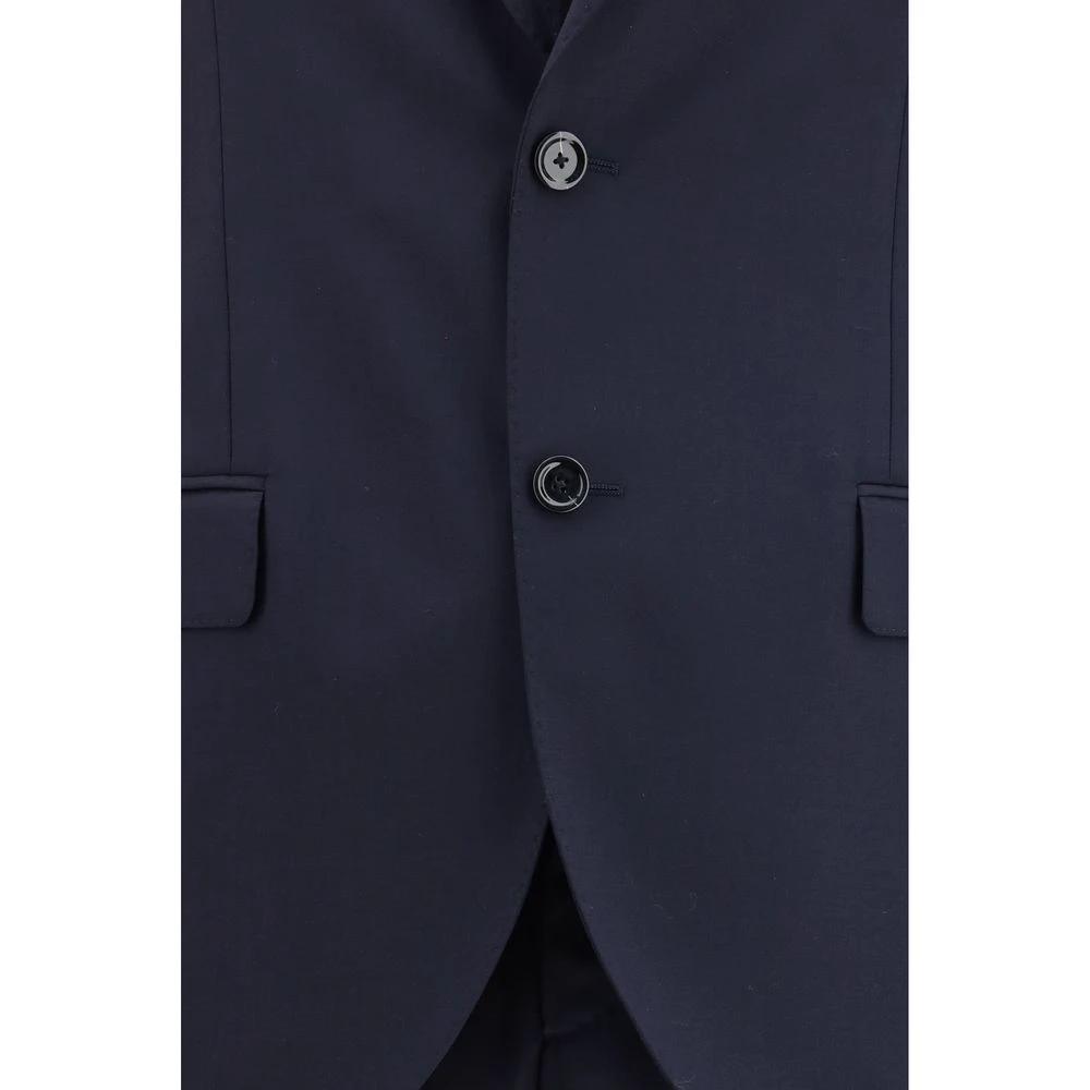 Lardini Blue Fleece Wool Two-Piece Suit