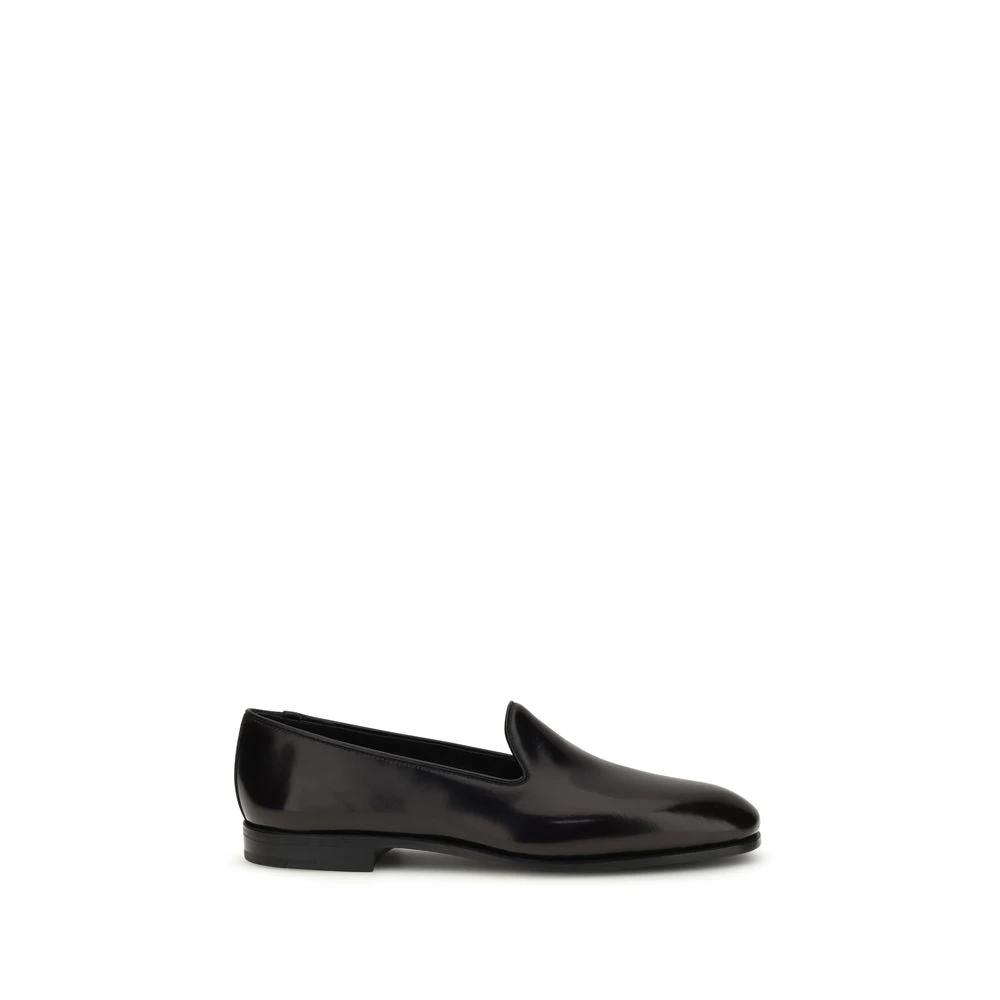 Church's Black Calf Leather Bos Taurus Slip-On Loafers
