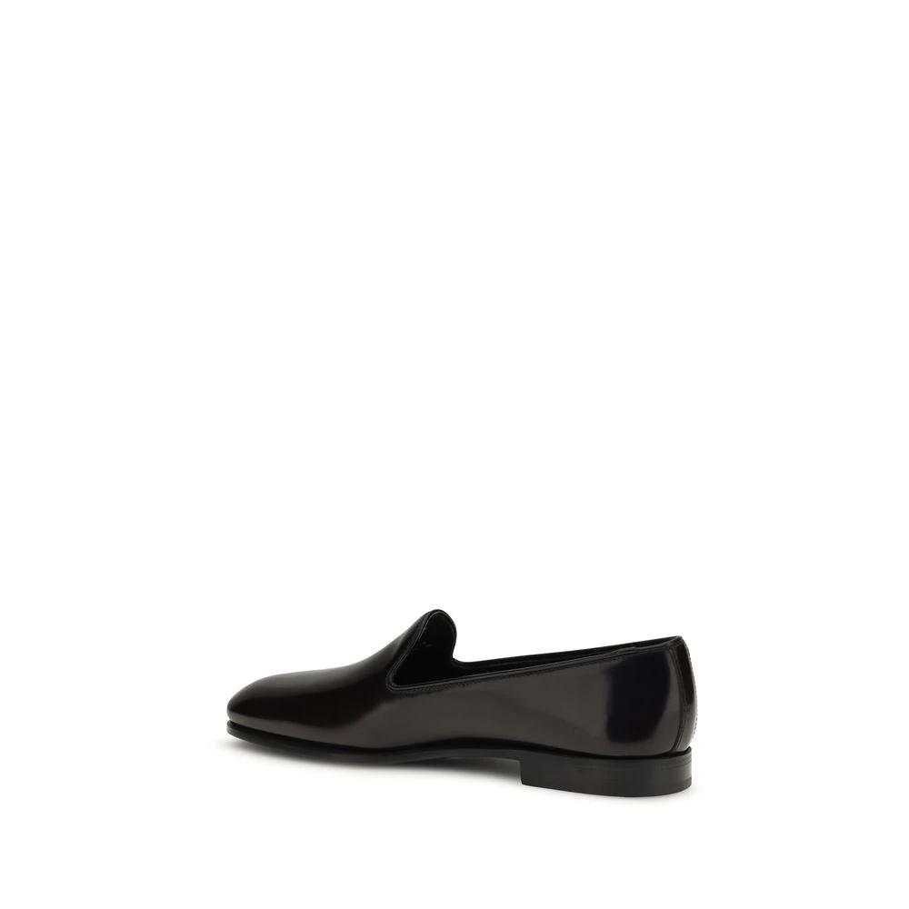 Church's Black Calf Leather Bos Taurus Slip-On Loafers
