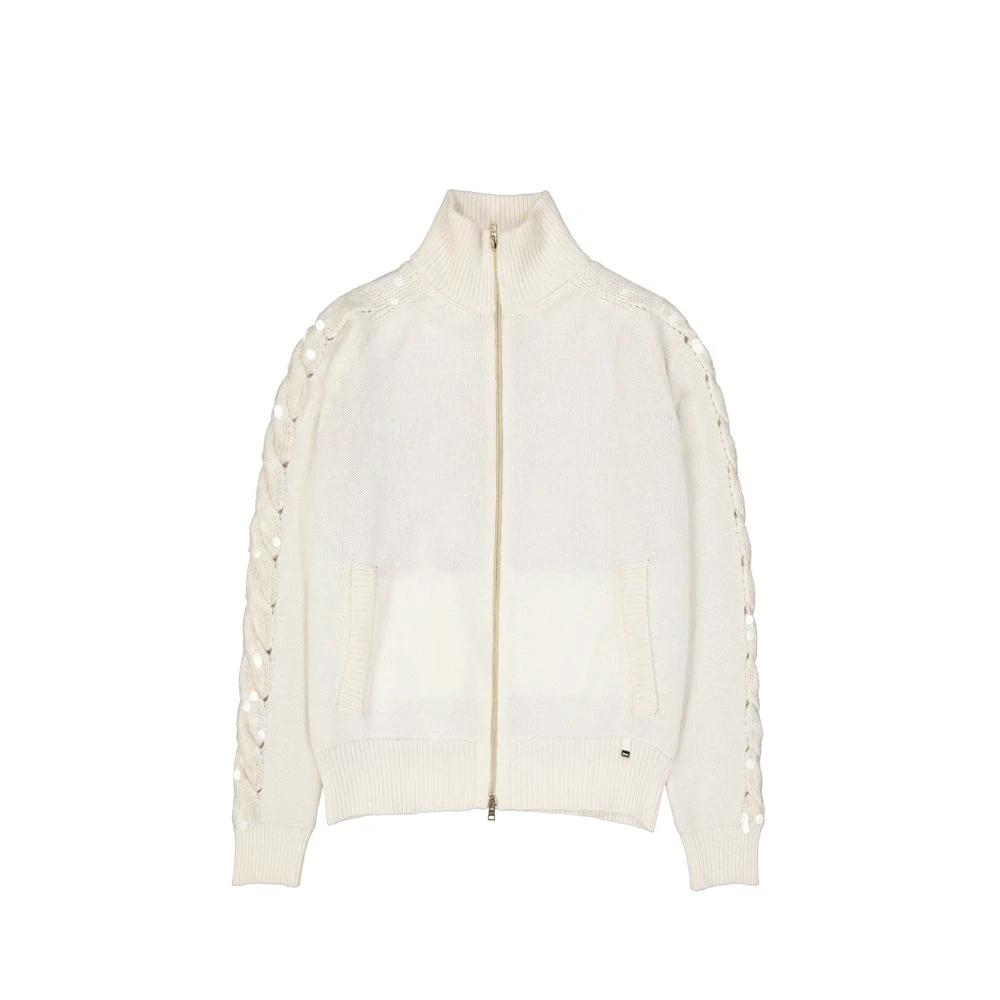 Herno White Cashmere Cardigan