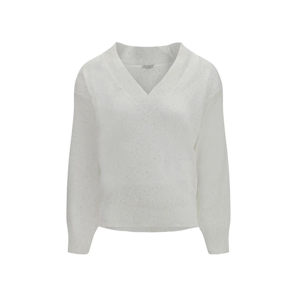 Brunello Cucinelli White Linen T-Shirt