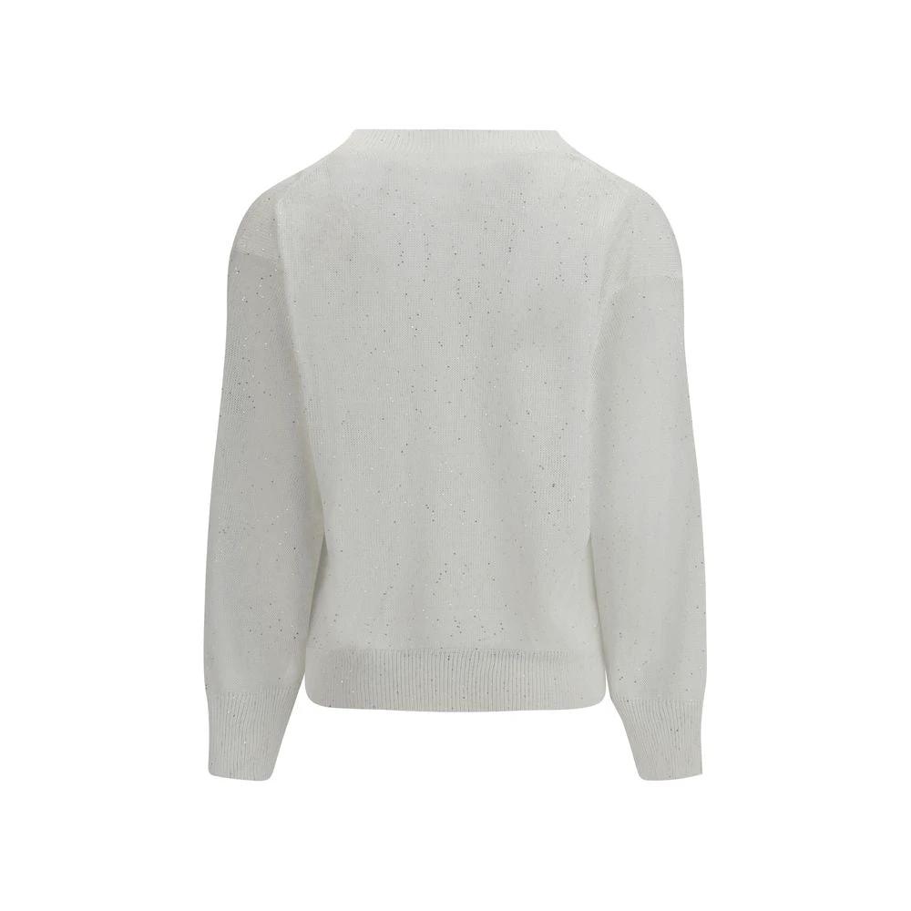 Brunello Cucinelli White Linen T-Shirt