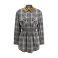 Robe décontractée grise en coton Miu Miu