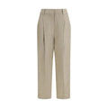 Brunello Cucinelli Pantalon décontracté en lin beige
