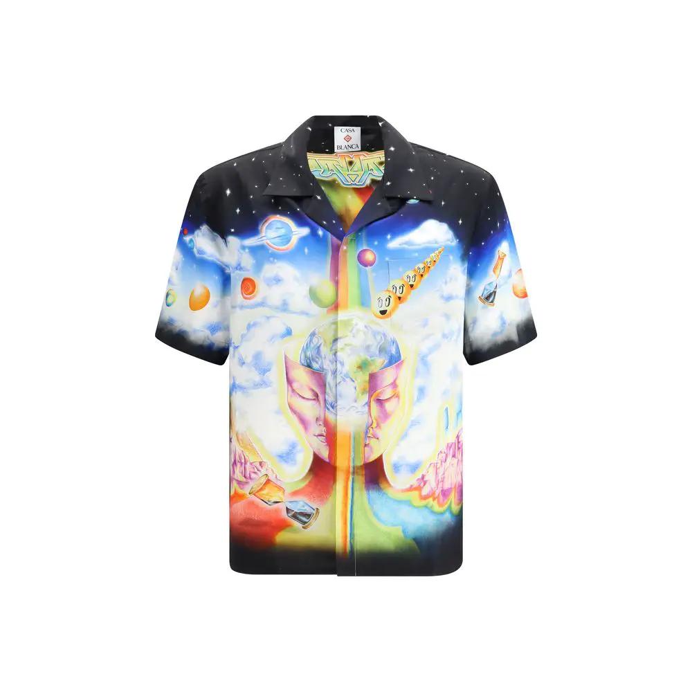 Chemise Casablanca à motif de soie multicolore