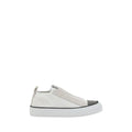 Baskets basses blanches en nylon Brunello Cucinelli