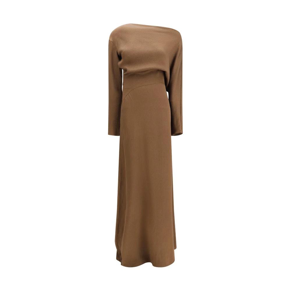 Petar Petrov Brown Silk Casual Dress