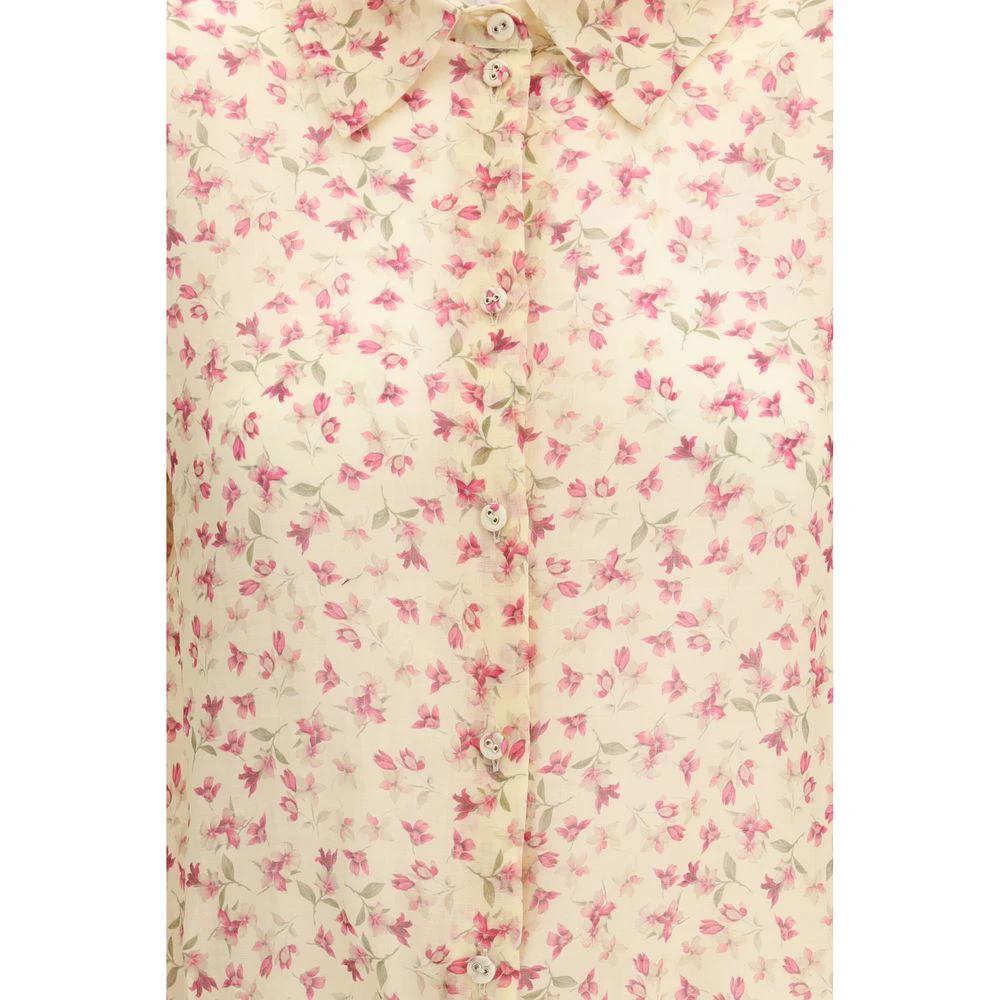 Kristina Ti Multicolor Ramie Casual Dress