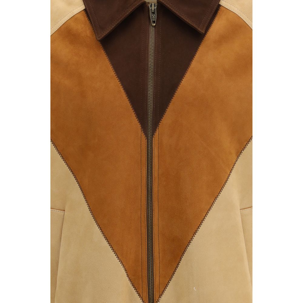 Veste en cuir marron Valentino