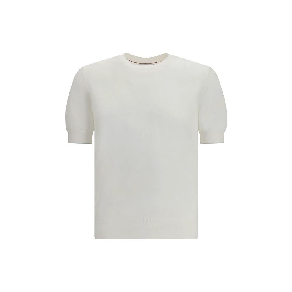 T-shirt en coton blanc Brunello Cucinelli