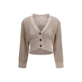 Brunello Cucinelli Cardigan en coton beige