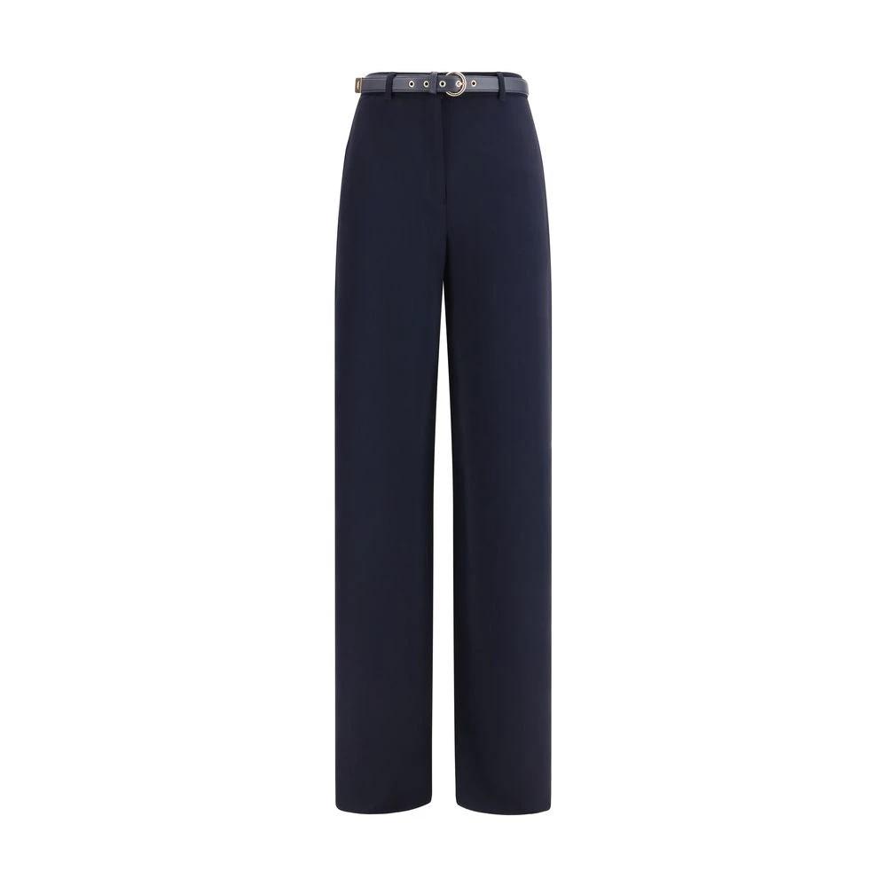 Pantalon décontracté Max Mara en triacétate bleu