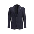 Lardini Blue Fleece Wool Blazer