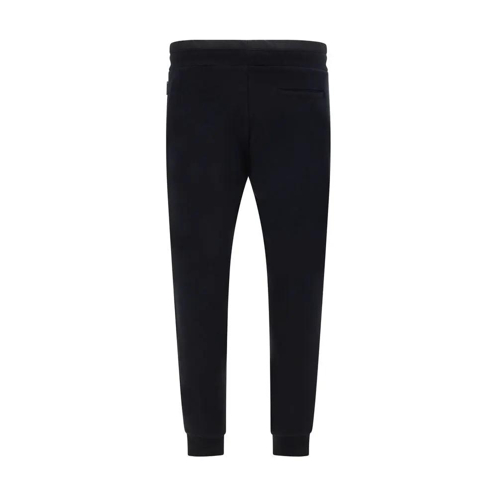 Philipp Plein Black Cotton Joggers (Workout Pants)