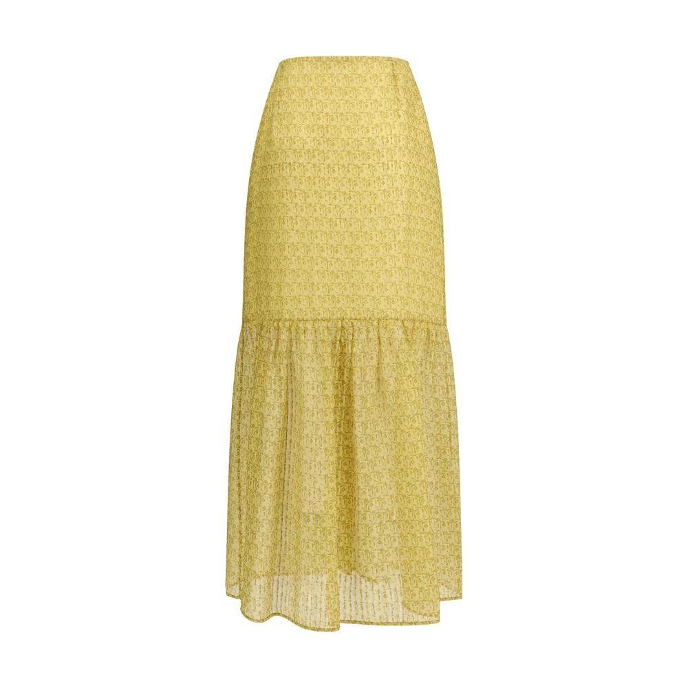 Kristina Ti Bicolor Silk Long Skirt