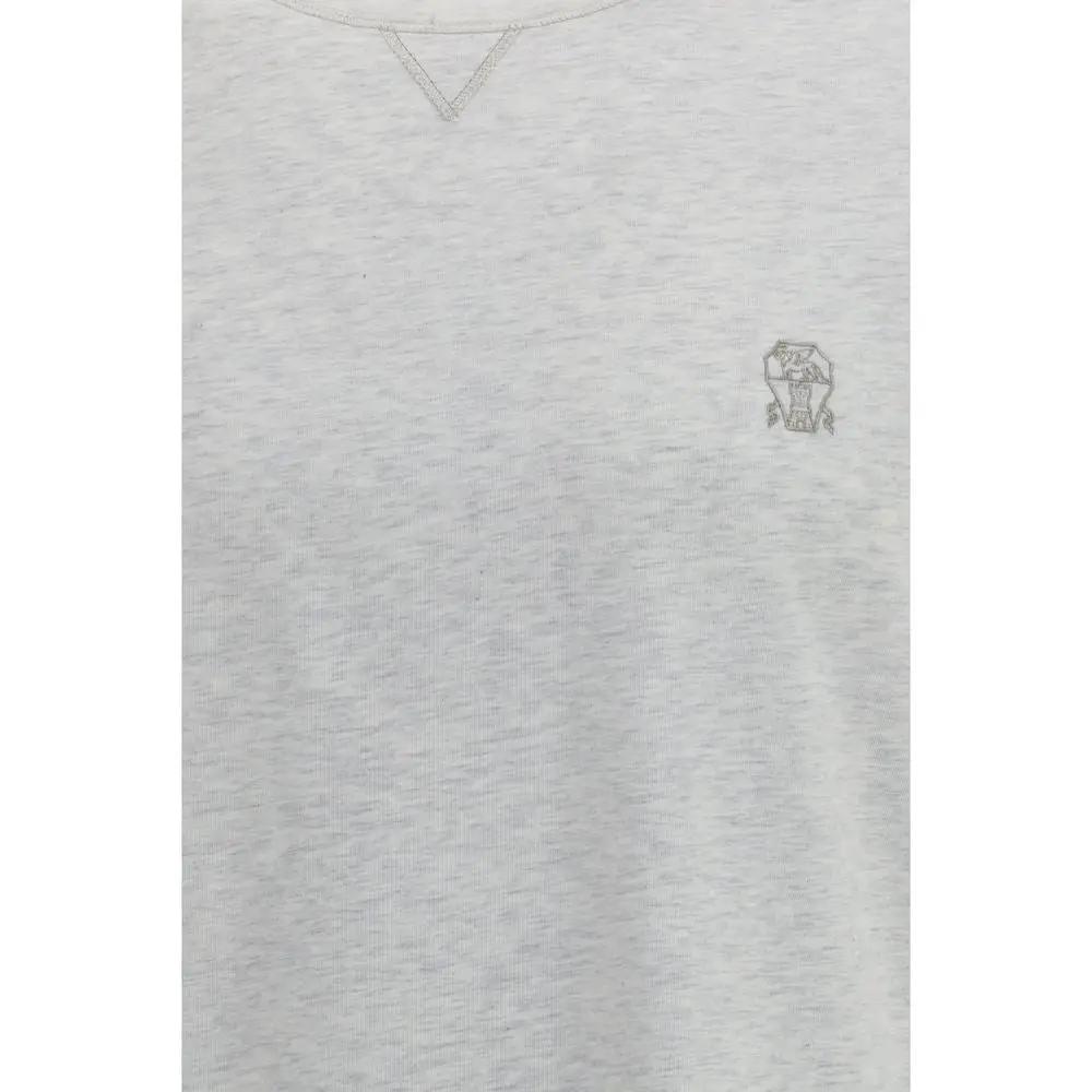 Brunello Cucinelli Gray Cotton T-Shirt