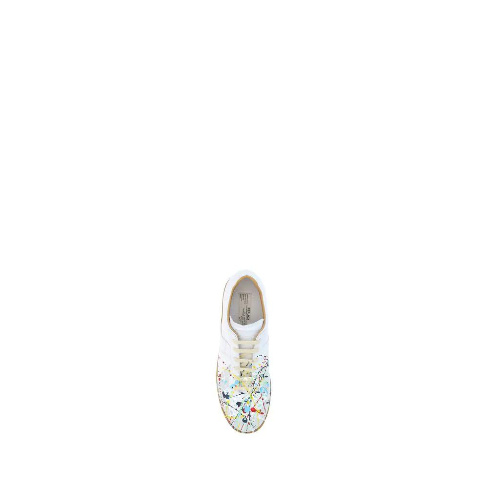Baskets basses Bos Taurus en cuir de veau blanc Maison Margiela