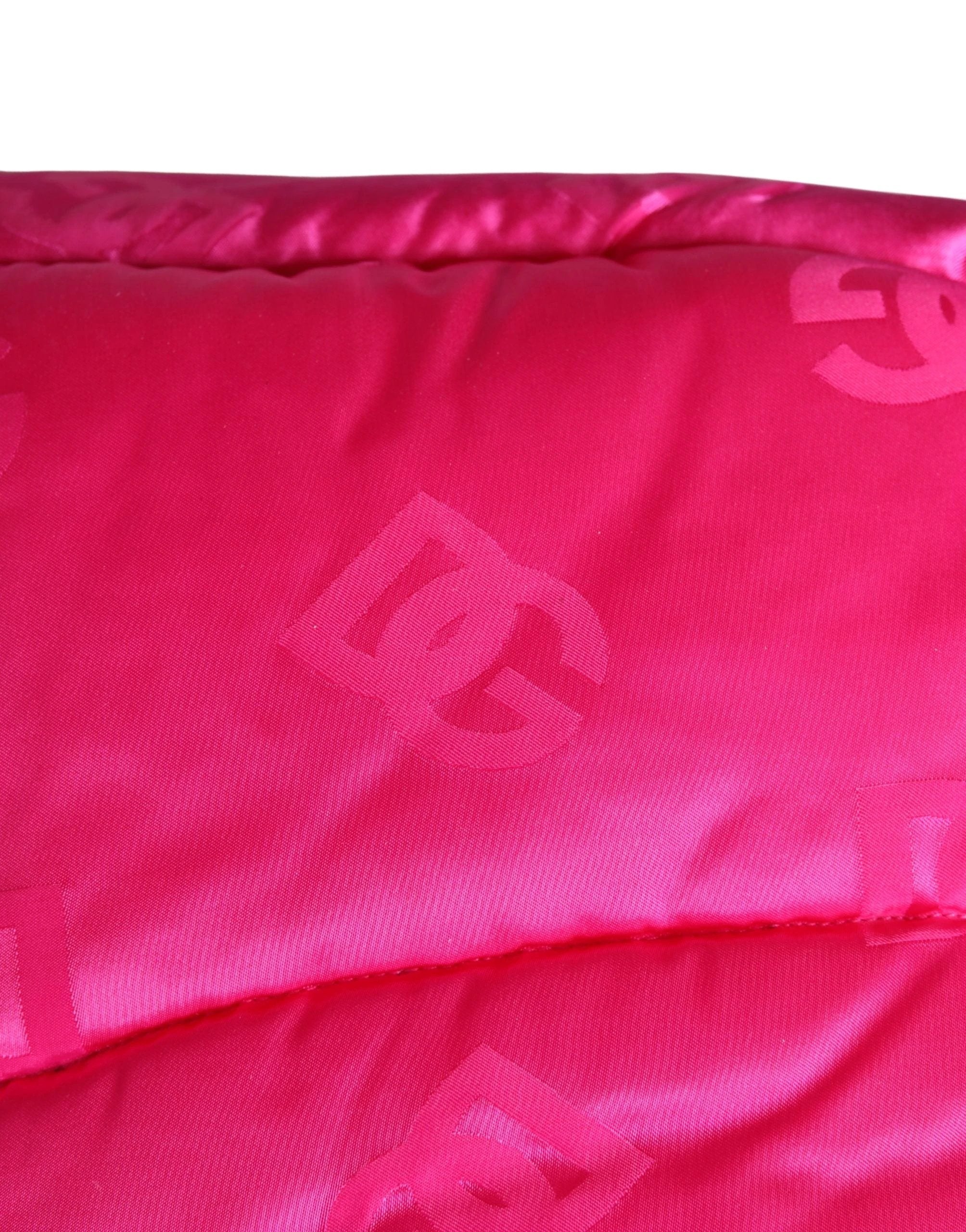 Dolce & Gabbana Men Pink Logo Print Whole Head Wrap Capello Hat