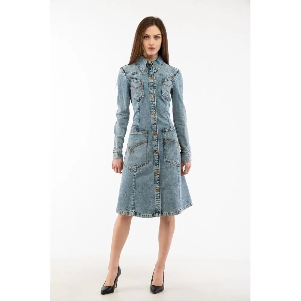 Moschino Multicolor Cotton Casual Dress