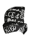Dolce & Gabbana Black Logo Print Whole Head Wrap Capello Hat Dolce & Gabbana