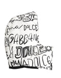 Dolce & Gabbana White Logo Print Whole Head Wrap Capello Hat Dolce & Gabbana
